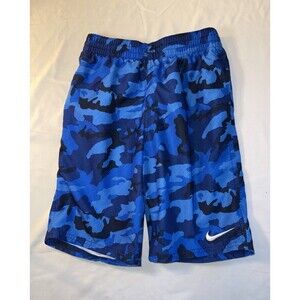 Nike Swim Trunks, Size LG, Boys, Blue Camo, With Liner